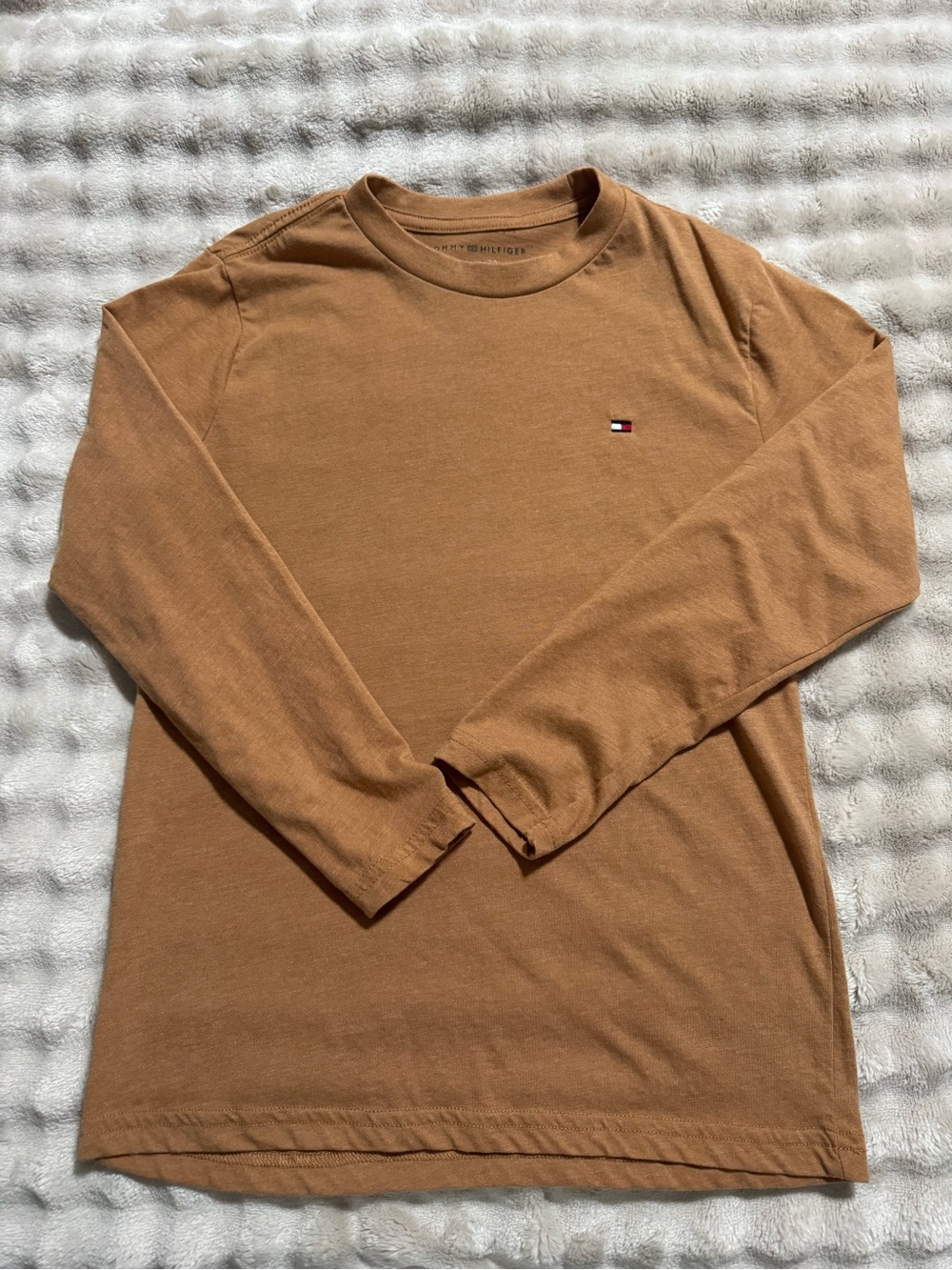 Tommy Hilfiger Long Sleeve Crewneck Tee - Caramel Brown
